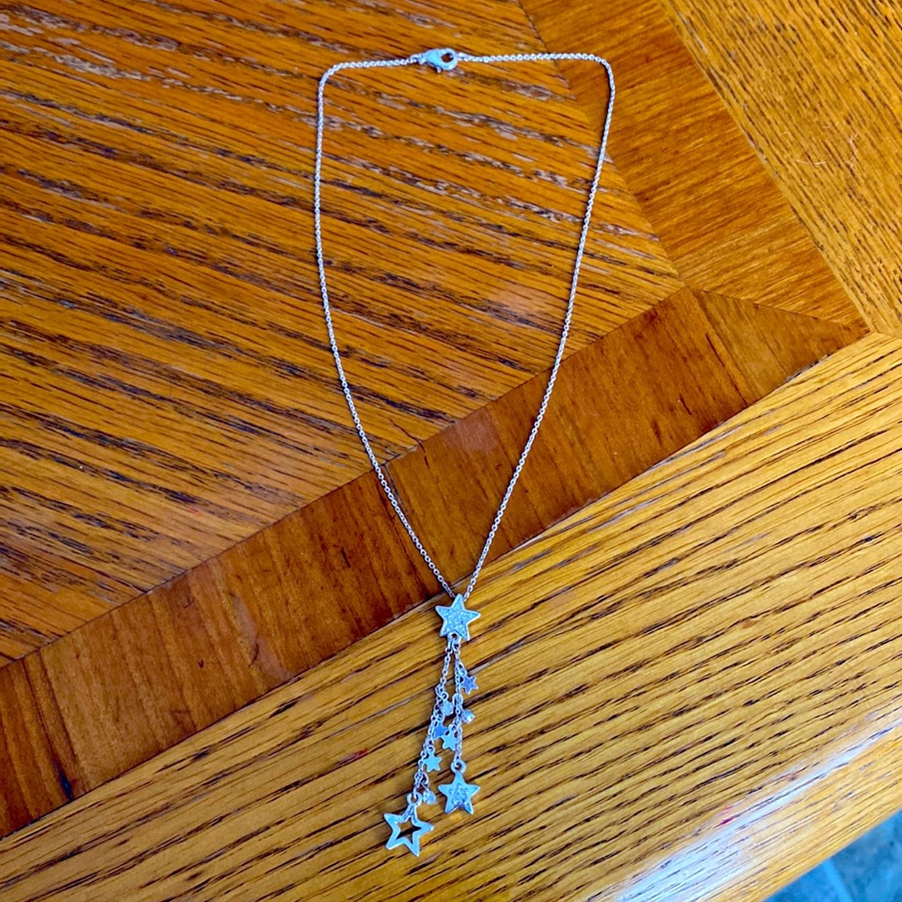 SHB silver dangling Star Necklace